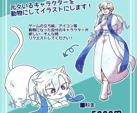 あなたのキャラクターを動物にします あなたのキャラクターがイヌに！ネコに！ウサギに！ イメージ2