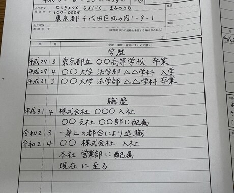 程よい美文字で心を込めて履歴書代筆いたします 就職・転職活動のはじめの一歩である履歴書で差をつけよう！ イメージ1