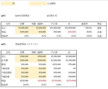 Excel管理表作成します 数字が苦手でも使える管理表です イメージ2