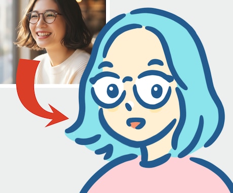 SNSで映えるバストアップアイコン制作します ポップでシンプル！他の人とは違うおしゃれなアイコン制作します イメージ2