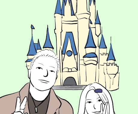 シンプルでオシャレな線画イラストで似顔絵を描きます お写真を元にシンプルな似顔絵を！ イメージ2