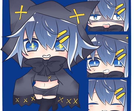 すぐ使える！既存デフォルメ立ち絵販売します 差分は7種類！配信等にすぐ使えちゃう可愛いキャラの立ち絵です イメージ2