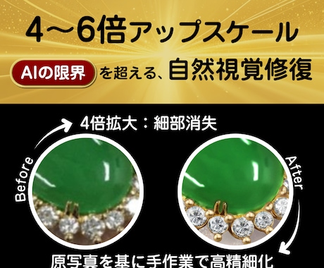写真の部分高精細化・手作業による修復します イメージ1