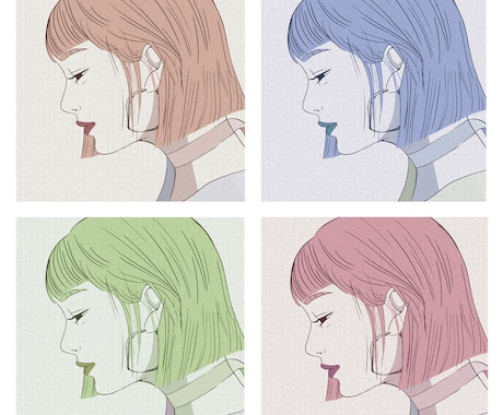アンニュイでどこか雰囲気のあるイラストを提供します パッと見てお洒落に感じる、そんなイラスト作りをします。 イメージ1
