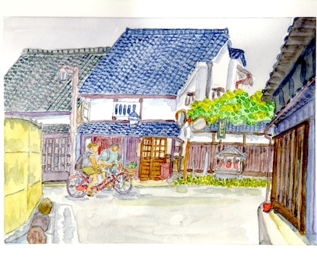 透明水彩を使って風景イラストを描きます イメージ1