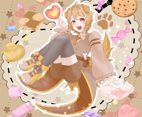 アイコン〜一枚絵まで描きます 可愛い格好いい系のアイコンや一枚絵描きます！ イメージ1