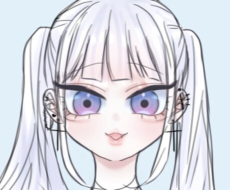 個性のある女の子、男の子のアイコンお描きします 修正はラフであれば何回でも追加料金なしで対応します！ イメージ2