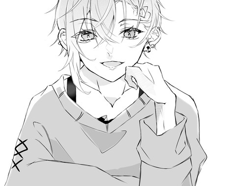 デジタルモノクロイラスト描きます モノクロでイラストかかせていただきます！ イメージ1
