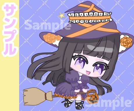 商用利用可！ハロウィンイラスト制作します アイコン、配信や動画、グッズに！仮装イラストお描きします！ イメージ2