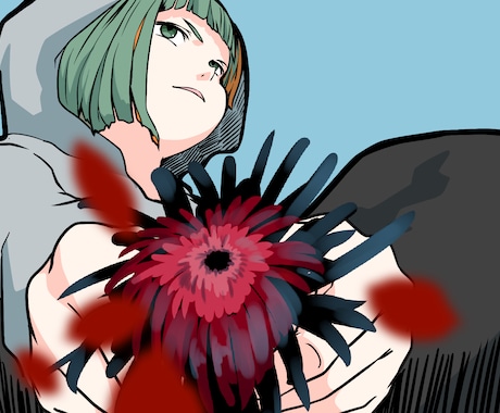 目を引く一枚絵描きます 歌みた等で使えるパースの効いたイラストをご提案！ イメージ2