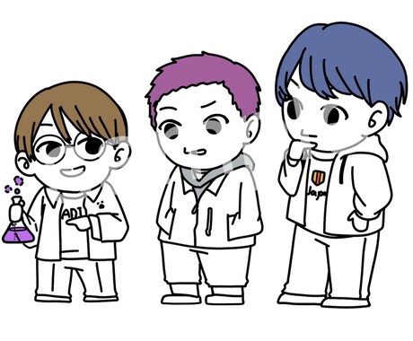 最短は当日納期です！シンプルなちびキャラ描きます 動画内やアイコン、スタンプに使えるシンプルなちびキャラです イメージ1