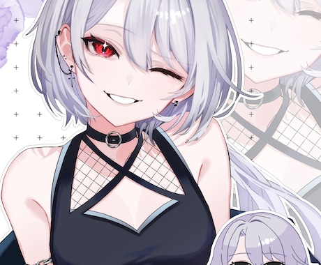 お買い得！ウエストアップ+ミニキャラセット描きます 商用込！SNS・返礼品・Vtuberサムネに最適！！！ イメージ1