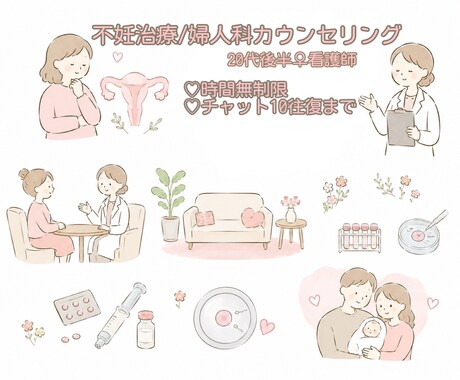 誰にも言えない女の子の話、聞きます 不妊治療の話、婦人科の話聞かせてください イメージ1