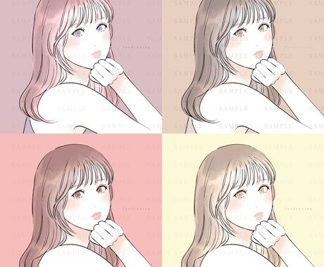 おしゃれでキレイ目な手描きイラスト制作します プロのイラストレーターがご希望に沿ってお描きします イメージ2