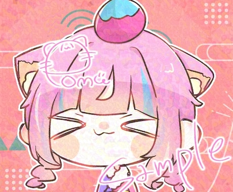 SNSで使える！かわいいデフォルメイラスト描きます 短納期相談○ SHOWROOMアバター/アイコン/配信サムネ イメージ2