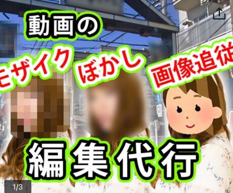 動画編集(モザイク、ブラー、カット)致します 面倒な作業、丸投げしてみませんか？ イメージ1
