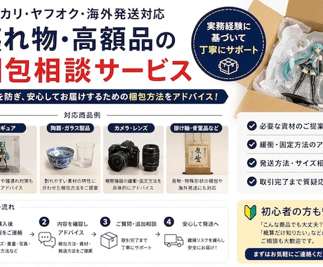 メルカリやヤフオクの壊れ物の梱包教えます 壊れ物や高額品の破損リスクを減らす梱包アドバイス イメージ2