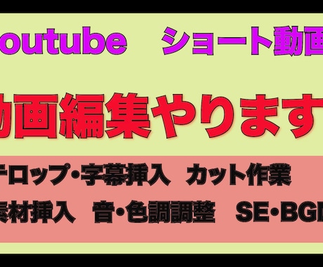 動画編集代行します youtubeやショート動画など、動画編集を請け負います！ イメージ1