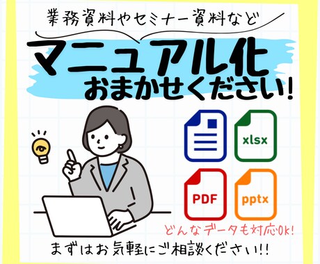 資料整理　わかりやすいマニュアルに整えます 【資料整理】わかりやすいマニュアルに整えます イメージ1