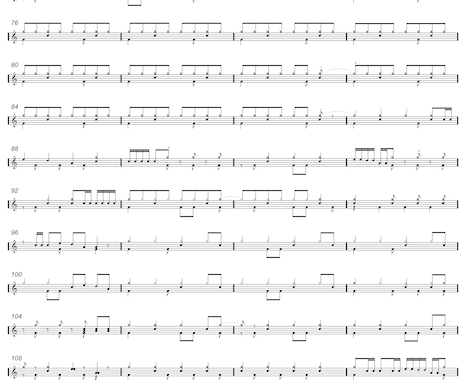 音源付きのドラム譜面お作り致します 耳コピが苦手、時間が取れない方にオススメです！ イメージ2