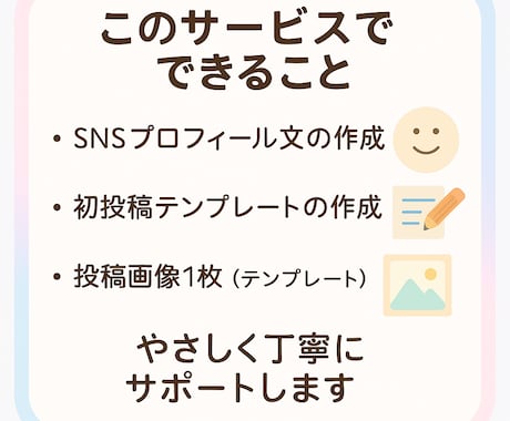 SNSプロフィール・初投稿テンプレ作ります プロフィールと初投稿のテンプレート付きで、すぐに始められます イメージ2