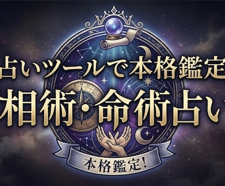 占い㊙️ツールで本格鑑定します 相術(手相・人相)と命術(占星術・数秘術…等)で本格鑑定!! イメージ1
