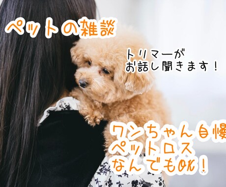 ペットのお話しなんでも聞きます 現役トリマーがペットのお悩み相談お受けします！ イメージ1