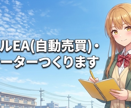 MT4/MT5のEAやインジケーターを作成します AIも活用。ココナラ初心者なので4月までお値打ちでやります！ イメージ1