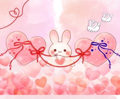 うさぎ赤い糸占い✨片想い❤️あの人との相性占います 片想い/相性/曖昧な関係/出会い　うさぎが最大級のお手伝い❤ イメージ1