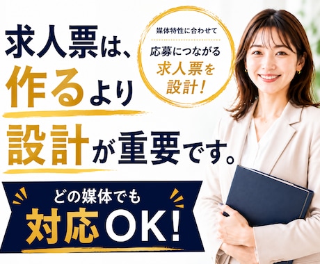 求人媒体に合わせた求人票をゼロから作成します イメージ1