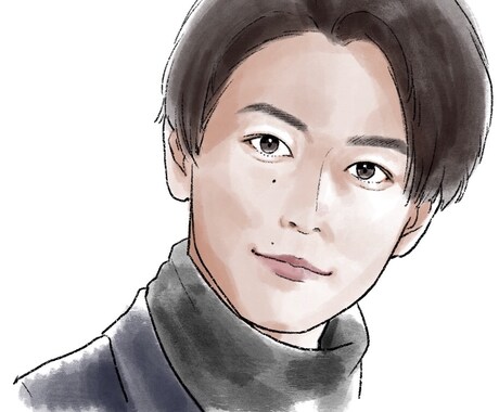 優しいタッチで印象のいい似顔絵お描きします アイコンやプレゼントなどにいかがでしょうか？ イメージ2