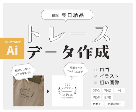 画像からAiデータをお作りします ていねい・迅速にトレースいたします！ イメージ1