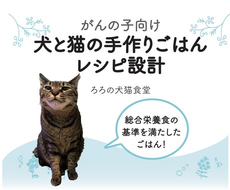 がんの子向けの手作りごはん設計します がんになったわんちゃんねこちゃん向けのレシピを設計します イメージ1