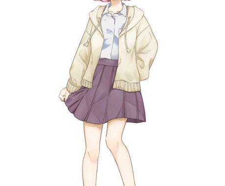 女の子の立ち絵制作承ります 10-20代女の子のシンプルな立ち絵をお求めの方へ！ イメージ2