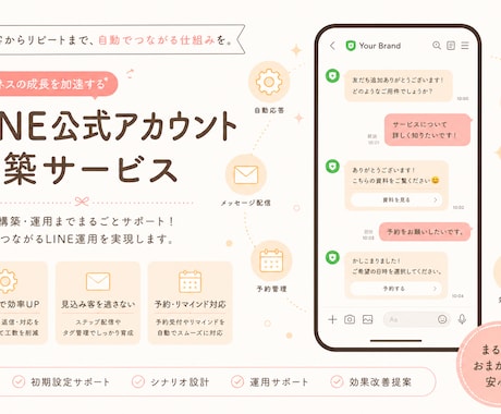 音楽教室のLINE公式アカウント構築します 体験申込→入会の動線をLINE一本で完結。現役教室運営者 イメージ1