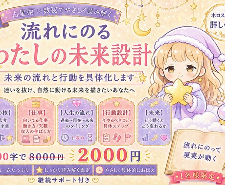 未来の流れと行動を具体化します 継続サポート付!迷いを抜け自然に動ける未来を描きたいあなたへ イメージ1