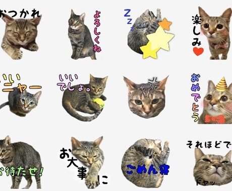 お子様やペットの写真でLINEスタンプ作ります ママ友さんに好評☆可愛いLINEスタンプお作りします イメージ1