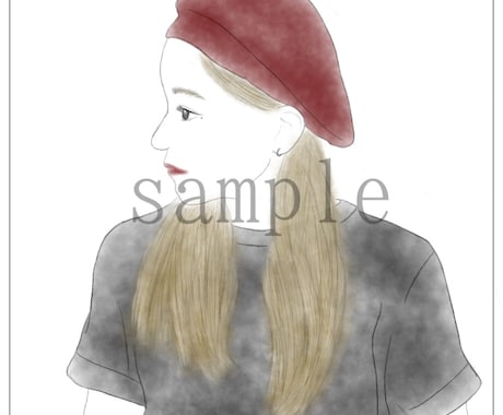 横顔のイラストお描きします イメージ1