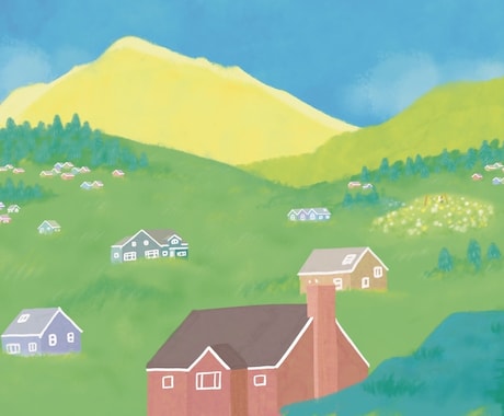 ほんわか背景イラスト描きます 絵本のような絵柄の背景イラストを制作いたします。 イメージ1