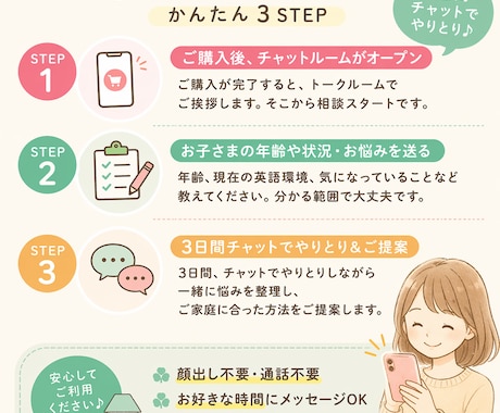 子ども英語このままで大丈夫？ご相談ます 英語教室選び・家庭英語の悩みに寄り添います イメージ2