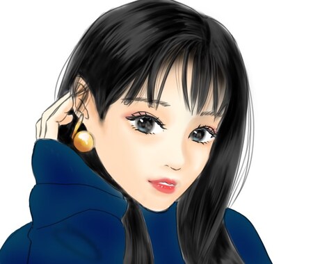 ふんわりかわいい厚塗り風似顔絵、お描きします アイコンやブログ、名刺、結婚式やプレゼントにも最適★ イメージ2