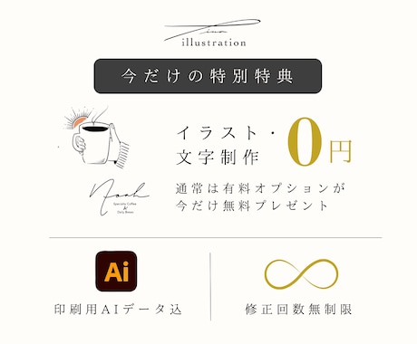 5名様限定価格・特典あり｜ラベルデザインします 出品記念｜手書き文字・イラスト制作を無料で追加します イメージ2