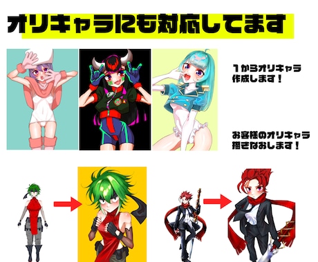 お客様のご要望に合わせてイラスト制作いたします アイコンから全身イラストまで画風やポーズを合わせて制作します イメージ2