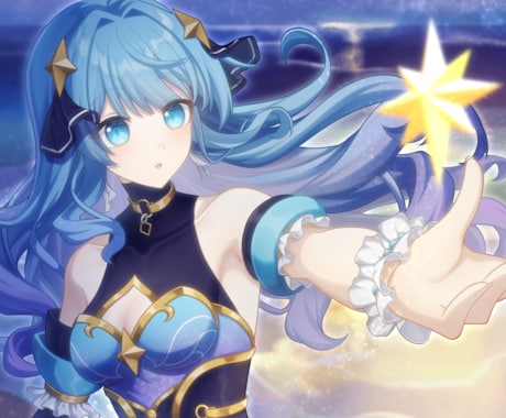 女の子のイラストを描きます 立ち絵、背景付き一枚絵、キャラ三面図、デフォルメなどに対応！ イメージ2