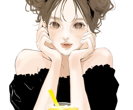 リアルな透明感のある可愛い女の子のイラスト描きます リアルな絵柄でお顔が大天才な可愛い女の子を描きます イメージ2