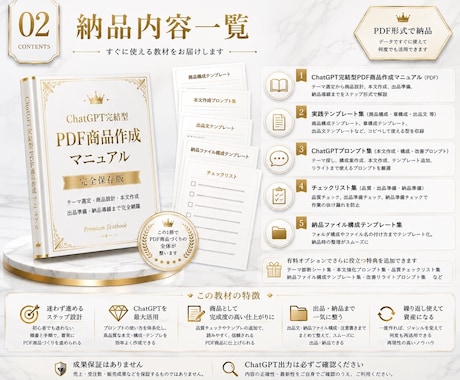 ChatGPTでPDF商品の作り方をお渡しします 初めてでもPDF商品づくりを進めやすい手順書 イメージ2