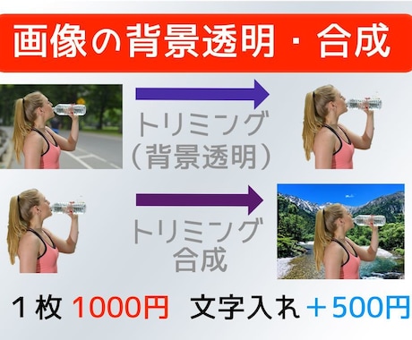 画像のトリミング・合成・修正・加工を致します 携帯では、なかなか出来ない画像の修正を致します。 イメージ2