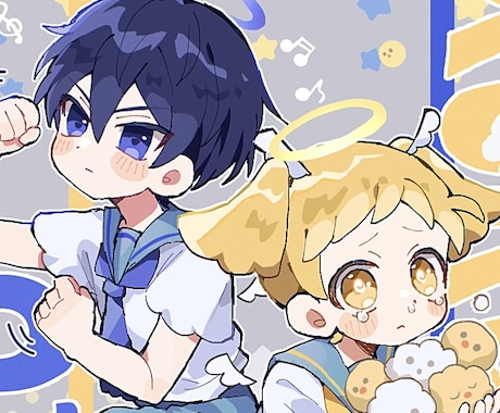 デフォルメ対応！可愛いイラスト全般制作します アクスタ、MV、サムネイル、お祝い、スタンプなどにも！ イメージ2