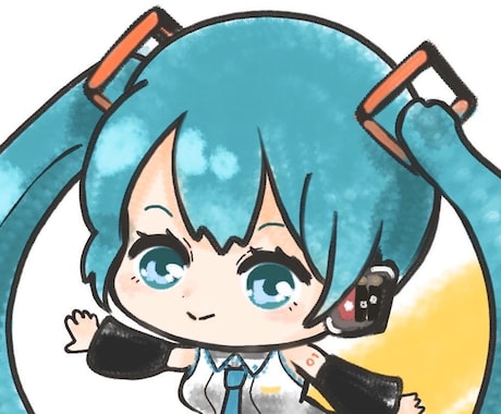 色鉛筆風！ゆる〜くかわいいアイコン描きます HP、ブログ、サイトの為のプロフィール画像等お求めの方へ イメージ1