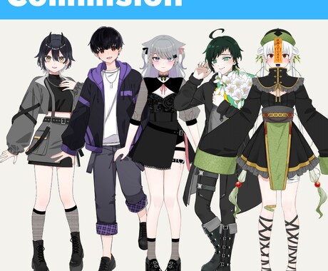 9・10月限定！立ち絵5,000円～で描きます Live2DやIRIAM、TRPGなど、用途に合わせて制作！ イメージ2